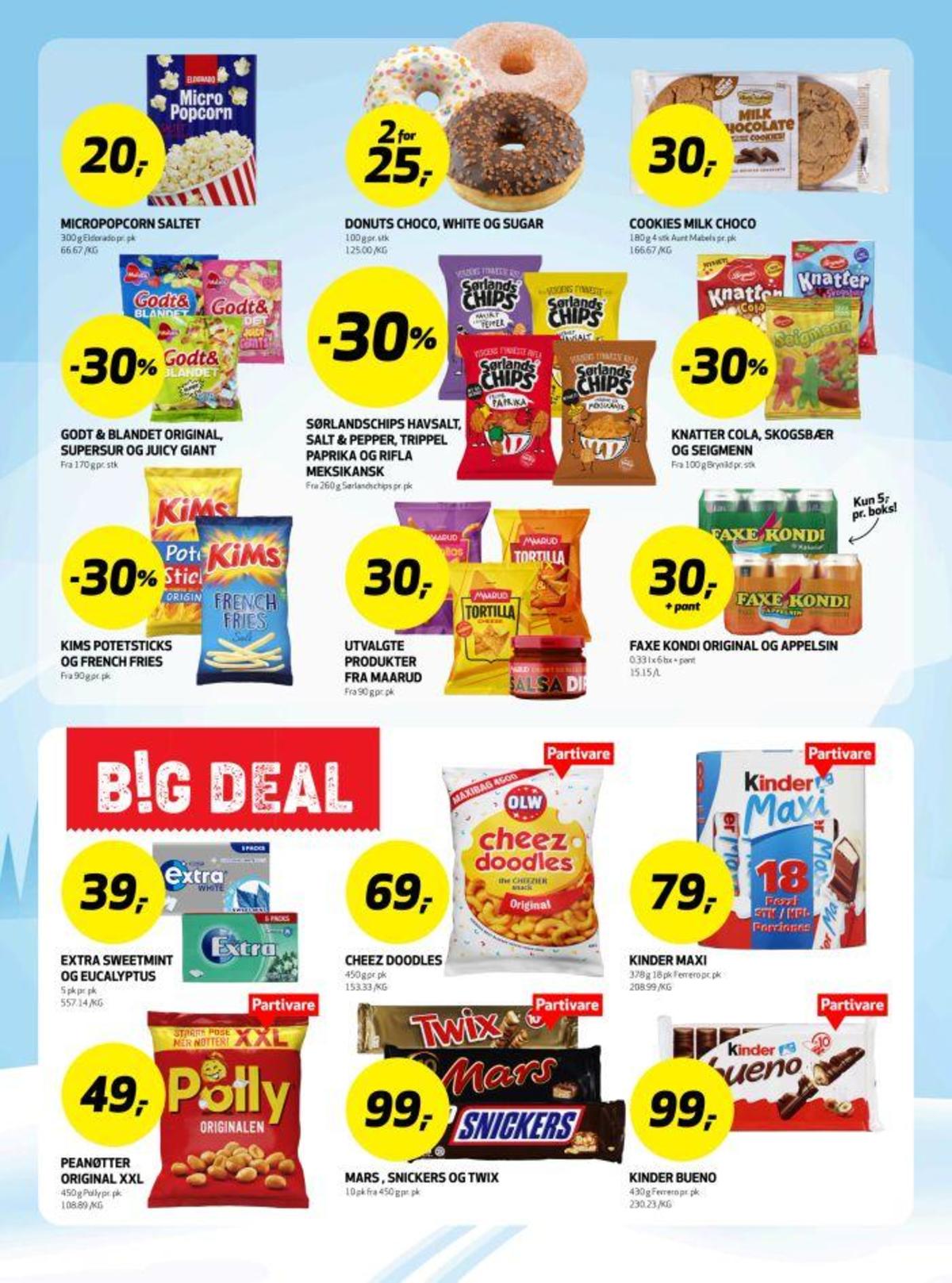 Se Bunnpris kundeavis for uke 9 på Tilbudsuken.no. Se gode tilbud på mange varer, f.eks. popcorn salt eldorado eller donut ukjent. Les kundeavisen her! Side 10