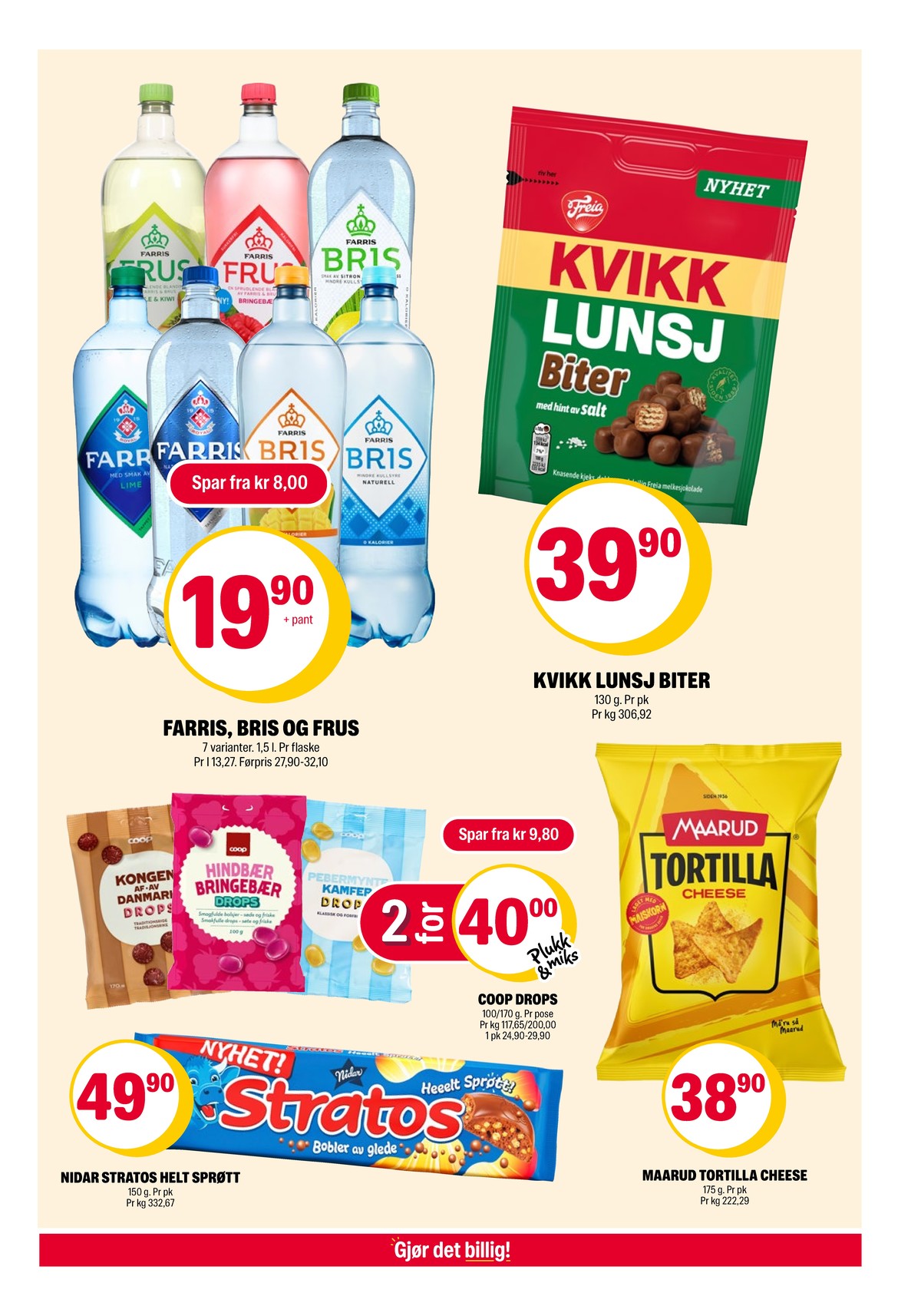 Se Coop Extra kundeavis for uke 9 på Tilbudsuken.no. Se gode tilbud på mange varer, f.eks. mineralvann frus eller mineralvann bris. Les kundeavisen her! Side 9