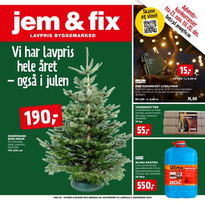 Jem & Fix kundeavis gjeldende fra 30/11/25 - 06/12/25