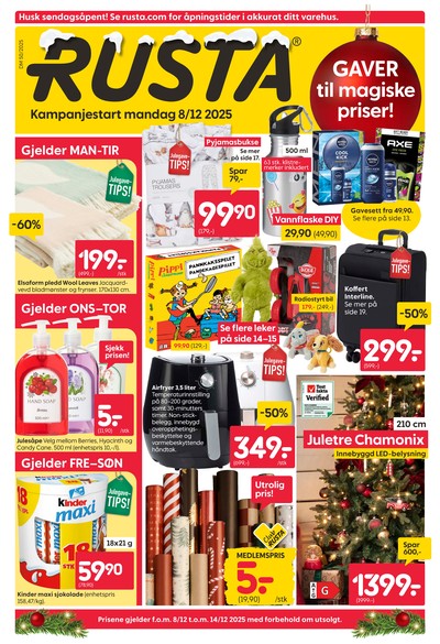 Rusta kundeavis gjeldende fra 08/12/25 - 14/12/25