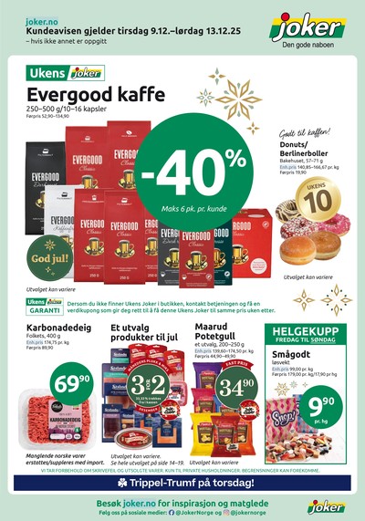 Joker kundeavis gjeldende fra 09/12/25 - 14/12/25
