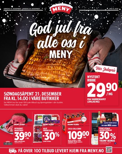 Meny kundeavis gjeldende fra 14/12/25 - 24/12/25
