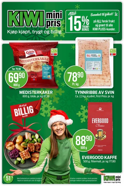 Kiwi kundeavis gjeldende fra 15/12/25 - 21/12/25