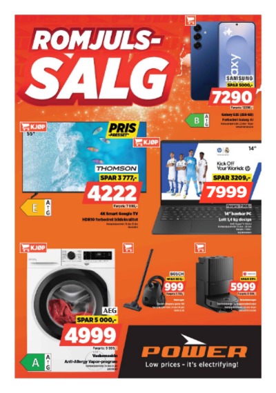 Power kundeavis gjeldende fra 29/12/25 - 04/01/26