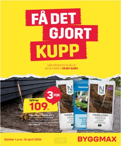 Byggmax kundeavis gjeldende fra 09/04/26 - 12/04/26