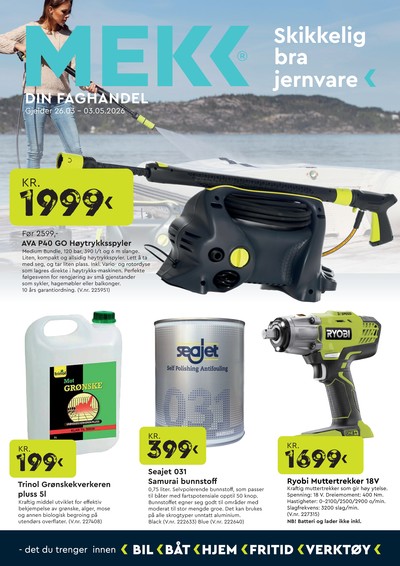 Mekk kundeavis gjeldende fra 26/03/26 - 03/05/26