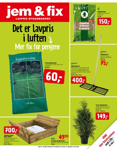 Jem & Fix kundeavis i uke 18 side 1