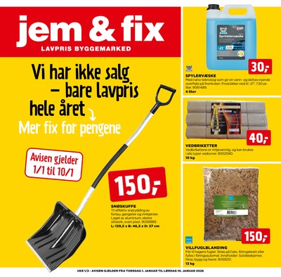 Jem & Fix kundeavis i uke 2 side 1