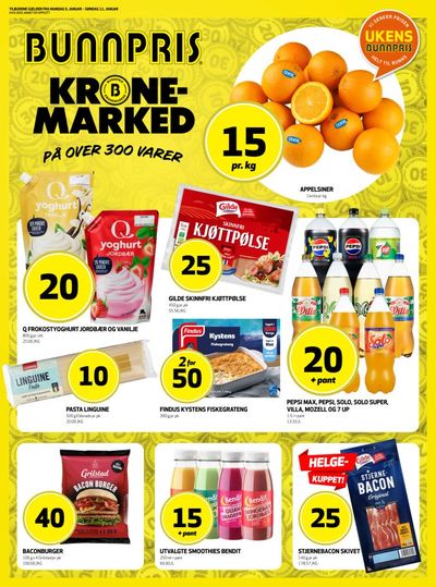 Bunnpris kundeavis gjeldende fra 05/01/26 - 11/01/26