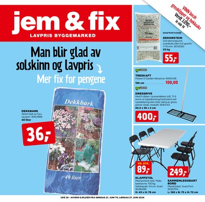Jem & Fix kundeavis i uke 25 side 1