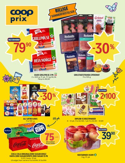 Coop Prix kundeavis gjeldende fra 21/06/26 - 27/06/26