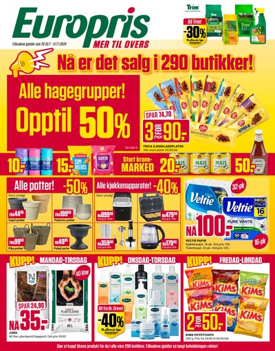 Europris kundeavis i uke 28 side 1