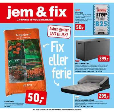 Jem & Fix kundeavis i uke 28 side 1