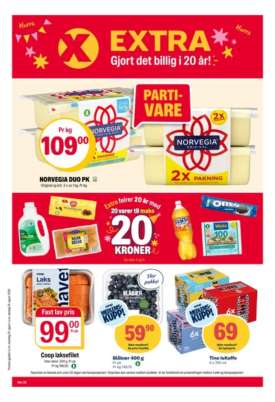 Coop Extra kundeavis i uke 33 side 1