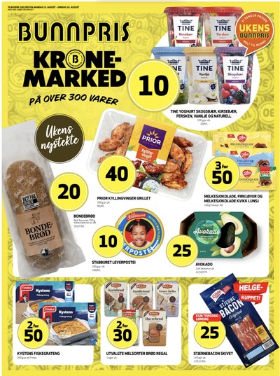 Bunnpris kundeavis i uke 33 side 1