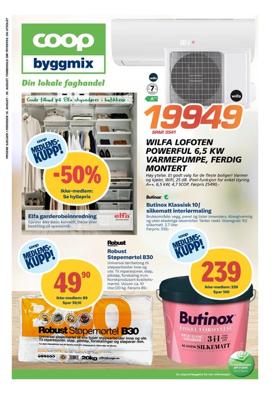 Coop Byggmix kundeavis i uke 34 side 1
