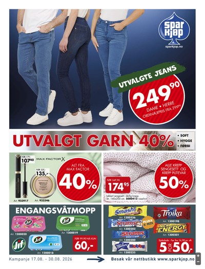 Sparkjøp kundeavis i uke 34 side 1