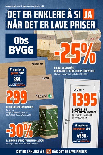 Coop Obs Bygg kundeavis i uke 36 side 1
