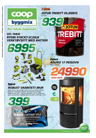 Coop Byggmix kundeavis i uke 36 side 1