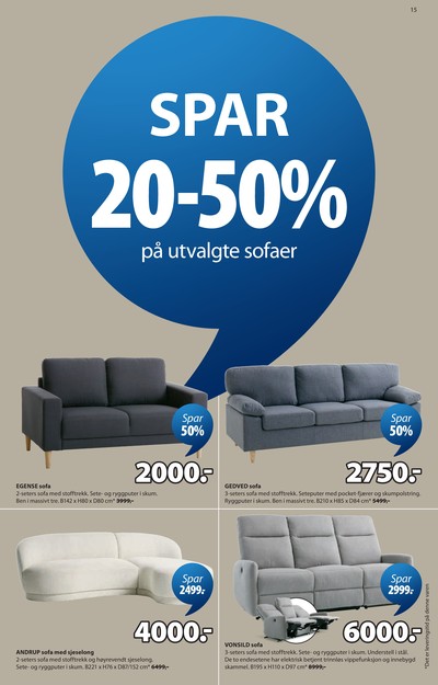 JYSK kundeavis i uke 37 side 16