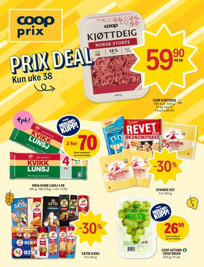 Coop Prix kundeavis i uke 38 side 1