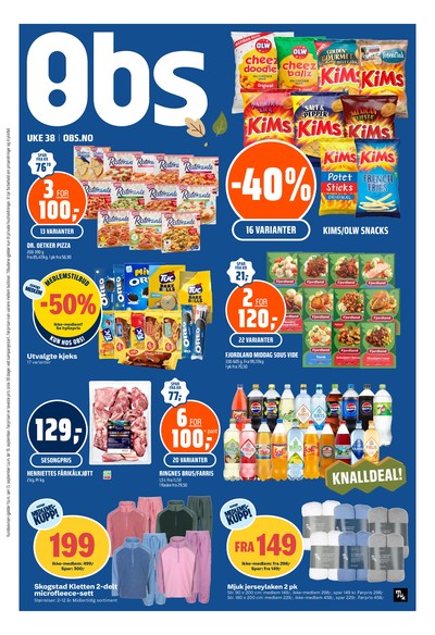 Coop Obs kundeavis gjeldende fra 13/09/26 - 19/09/26