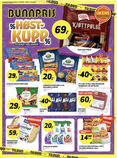 Bunnpris kundeavis i uke 39 side 1