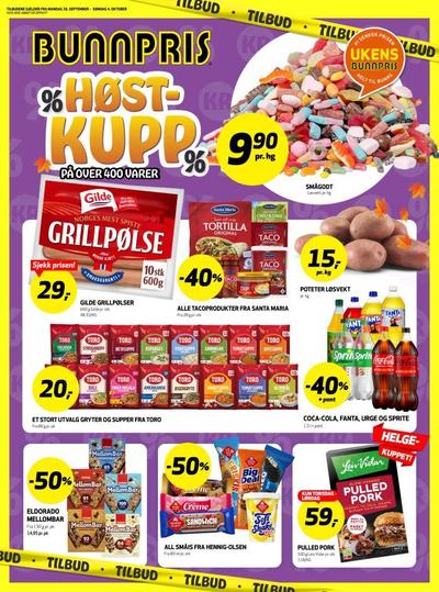 Bunnpris kundeavis i uke 40 side 1