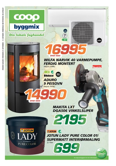 Coop Byggmix kundeavis i uke 40 side 1