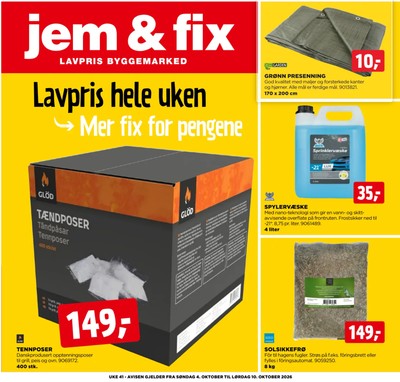 Jem & Fix kundeavis i uke 41 side 1