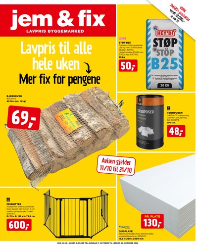 Jem & Fix kundeavis i uke 42 side 1