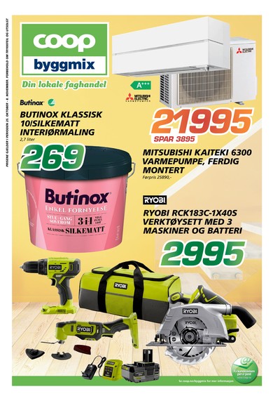Coop Byggmix kundeavis i uke 44 side 1
