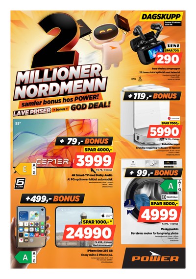 Power kundeavis gjeldende fra 26/10/26 - 01/11/26