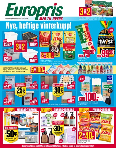 Europris kundeavis gjeldende fra 26/01/26 - 31/01/26