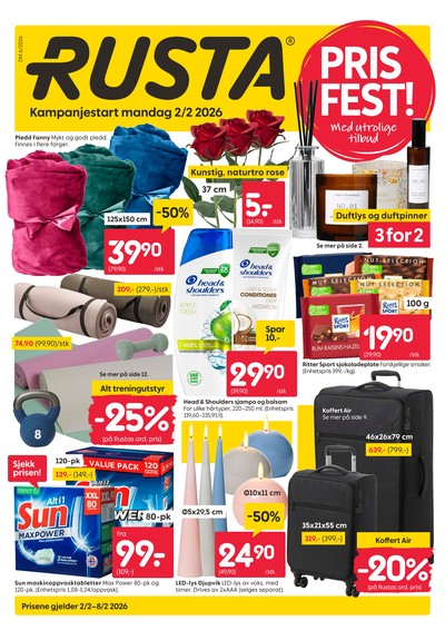 Rusta kundeavis gjeldende fra 02/02/26 - 08/02/26