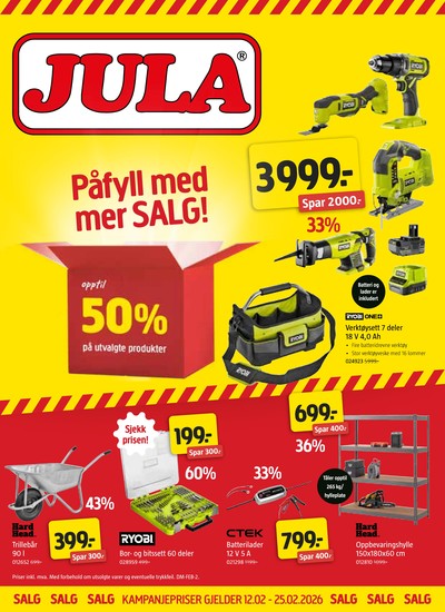 Jula kundeavis gjeldende fra 12/02/26 - 25/02/26