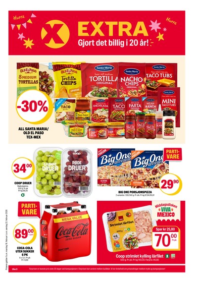 Coop Extra kundeavis gjeldende fra 16/02/26 - 22/02/26