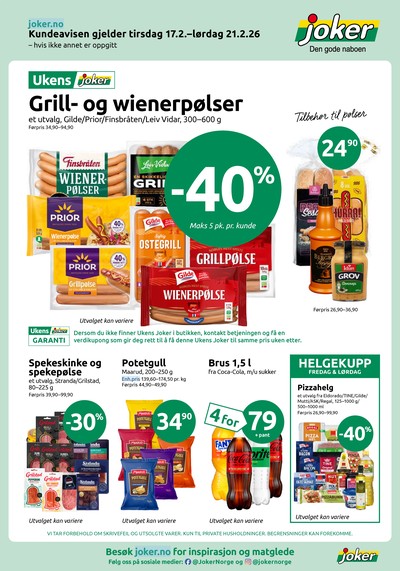 Joker kundeavis gjeldende fra 17/02/26 - 21/02/26