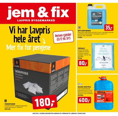 Jem & Fix kundeavis i uke 9 side 1